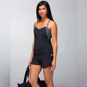 🍋Lululemon "Rest Less Tank" Apex Stripe Racerback Bra Size 6 (A012)